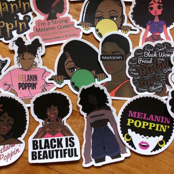 Other | Melanin Poppin Stickers 5 Count | Poshmark